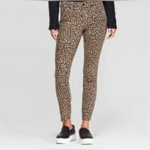 d. jeans Leopard Print High Rise Skinny Ankle Jeans 6